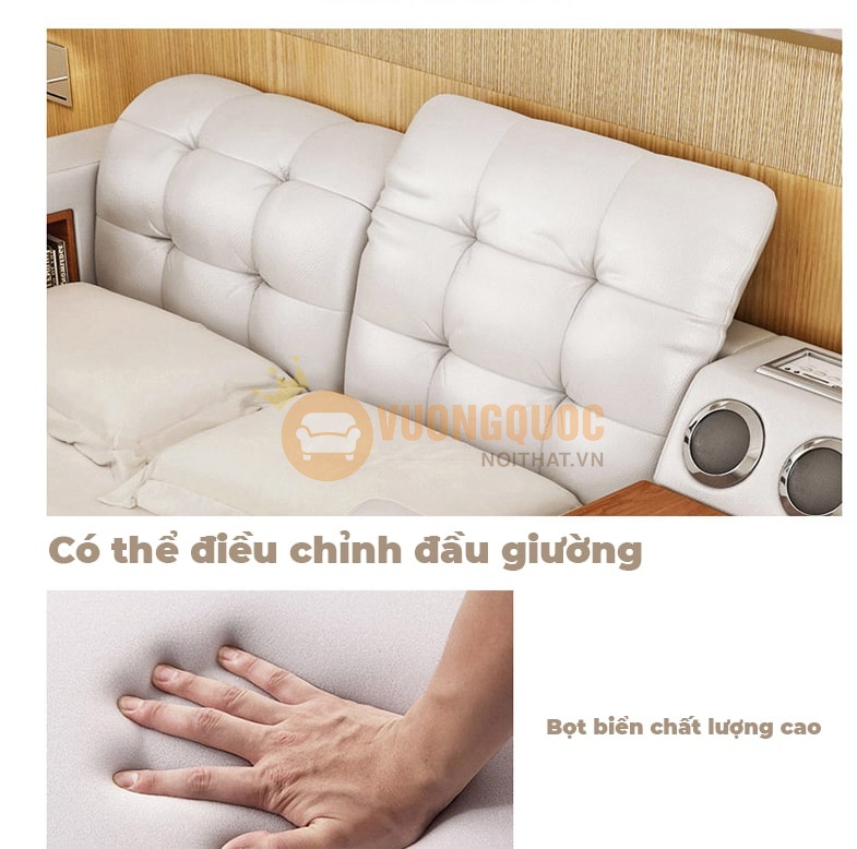 Giường ngủ đa năng phong cách châu âu YFCR89 đầu giường linh hoạt